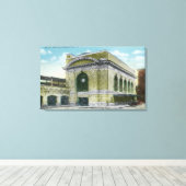 鉄道駅の外観 キャンバスプリント (インサイチュ (ウッドフロア))