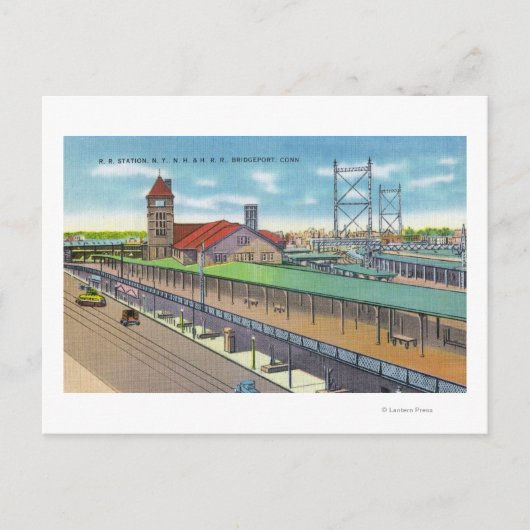 鉄道駅の外観 ポストカード (正面)