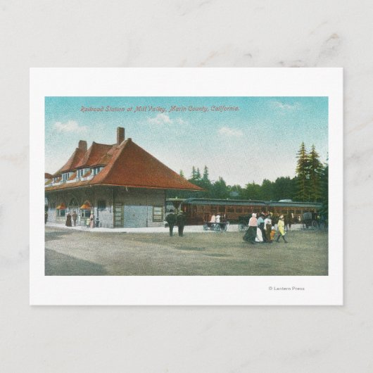 鉄道駅の外観 ポストカード (正面)