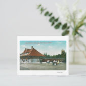 鉄道駅の外観 ポストカード (スタンド正面)