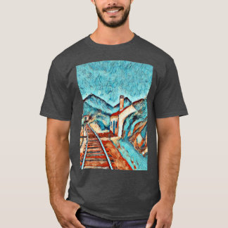 鉄道駅ビュー3 Tシャツ