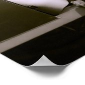 鉄道駅ホームでの2列車のクローズアップ ポスター (角)