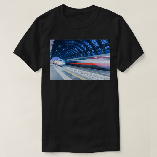 鉄道駅4 Tシャツ (デザイン正面)