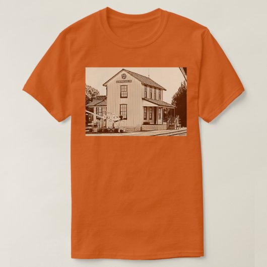 鉄道駅7 Tシャツ (デザイン正面)