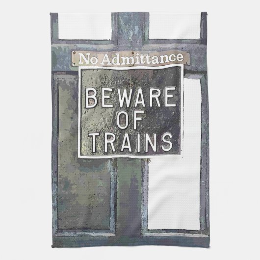 鉄道駅 キッチンタオル (縦)