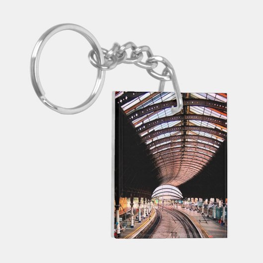 鉄道駅 キーホルダー (正面左)