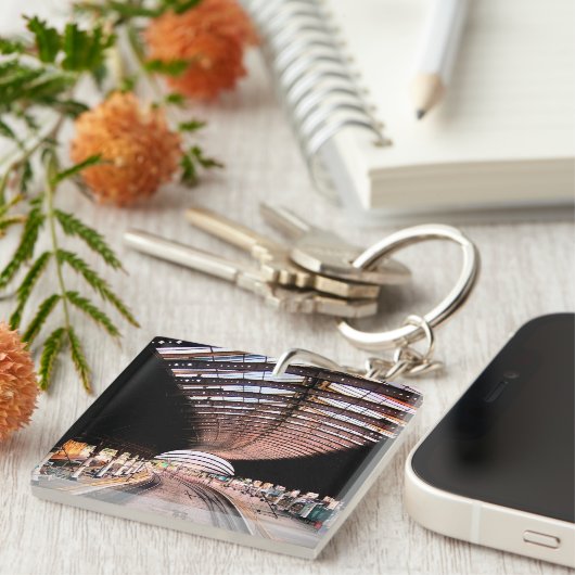 鉄道駅 キーホルダー (正面右)