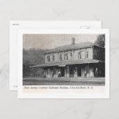 鉄道駅、グレン・ガードナー、ニュージャージーヴィンテージ ポストカード (正面/裏面)