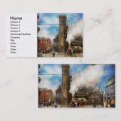 鉄道駅 – ボストン&メイン鉄道区1910 名刺 (正面/裏面)