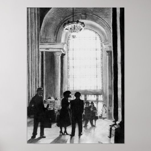 鉄道駅 ポスター (正面)