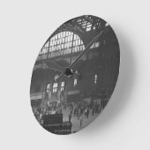鉄道駅 ラウンド壁時計 (傾斜)