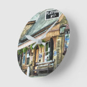 鉄道駅 ラウンド壁時計 (傾斜)