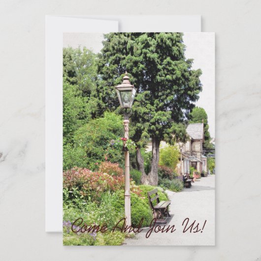 鉄道駅 招待状 (正面)