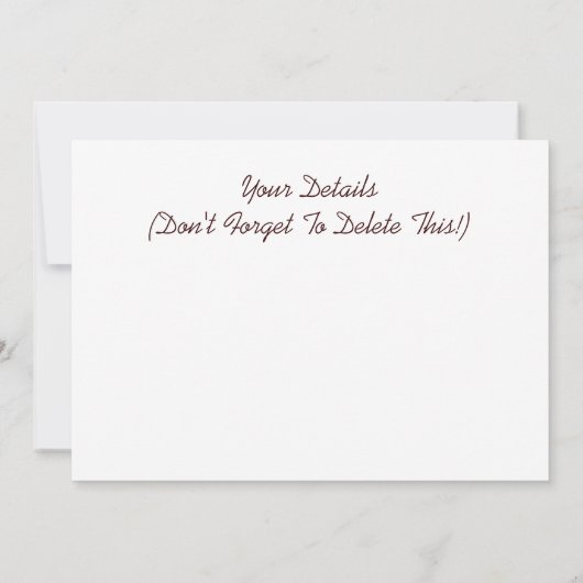 鉄道駅 招待状 (裏面)