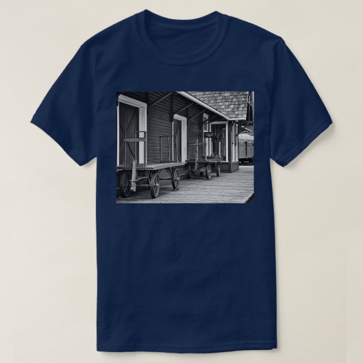 鉄道駅 Tシャツ (デザイン正面)