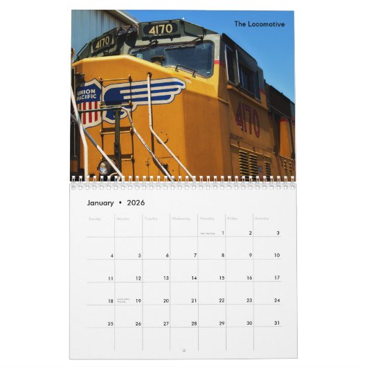 鉄道2012年 カレンダー (1月 2026)