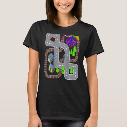 鉄道&カーマ遊ットマッサージバック Tシャツ (正面)