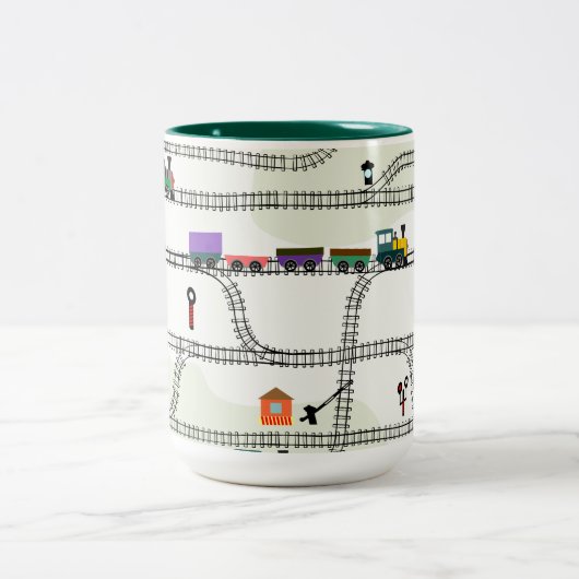 鉄道 ツートーンマグカップ (中央)