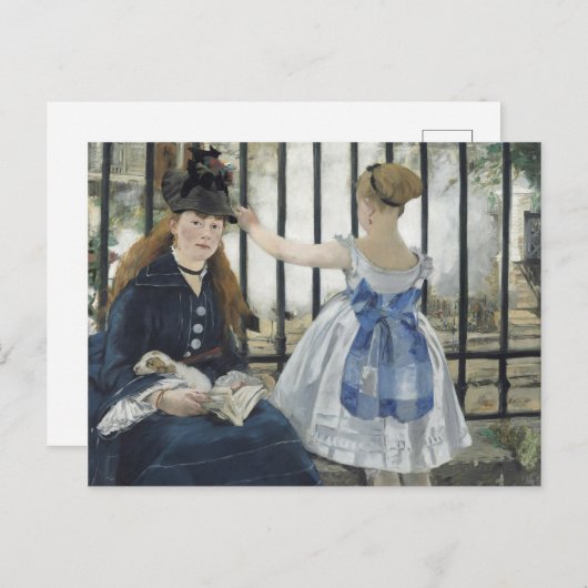 鉄道 – マネ印象派絵画の ポストカード (正面/裏面)