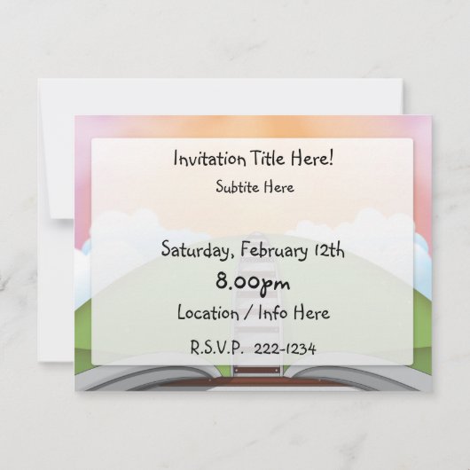 鉄道 招待状 (裏面)