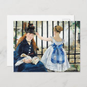 鉄道、有名なエドアール・マネ絵画ット ポストカード (正面/裏面)