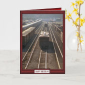 鉄道・線路 – 鉄道側面 カード (黄色い花)