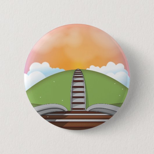 鉄道 缶バッジ (正面)