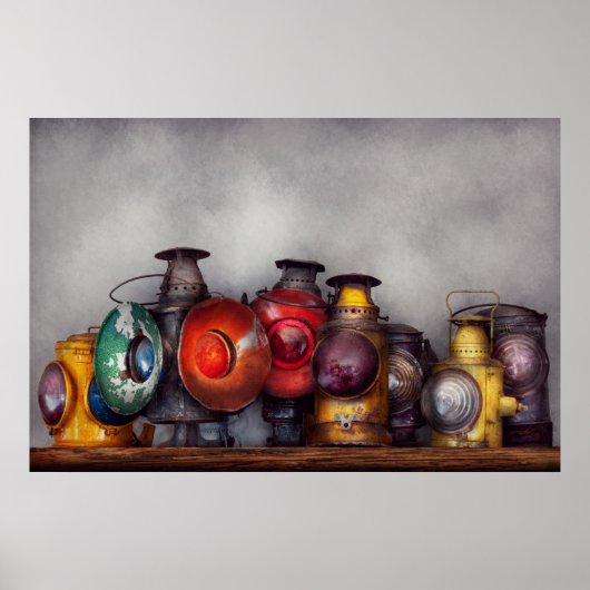 鉄道 – 鉄道灯篭のコレクション ポスター (正面)