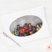 鉄道 – 鉄道灯篭のコレクション 楕円形シール (封筒)