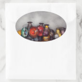 鉄道 – 鉄道灯篭のコレクション 楕円形シール (バッグ)