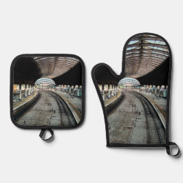 鉄道 鍋つかみ&鍋敷きセット