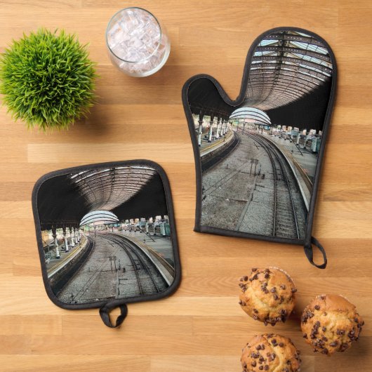 鉄道 鍋つかみ&鍋敷きセット (トップダウン)