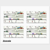 鉄道 長方形シール (シート)