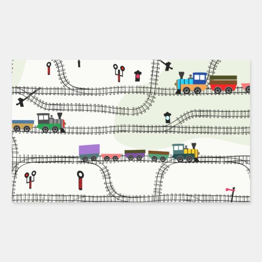 鉄道 長方形シール (正面)