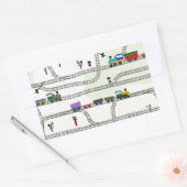 鉄道 長方形シール (封筒)