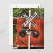 鉄道 – RailRoad Crossing ポストカード (正面/裏面)