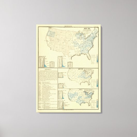 鉄鉱石採掘地域 キャンバスプリント (正面)