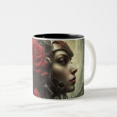 鉄鋼とバラ005 ツートーンマグカップ (正面右)