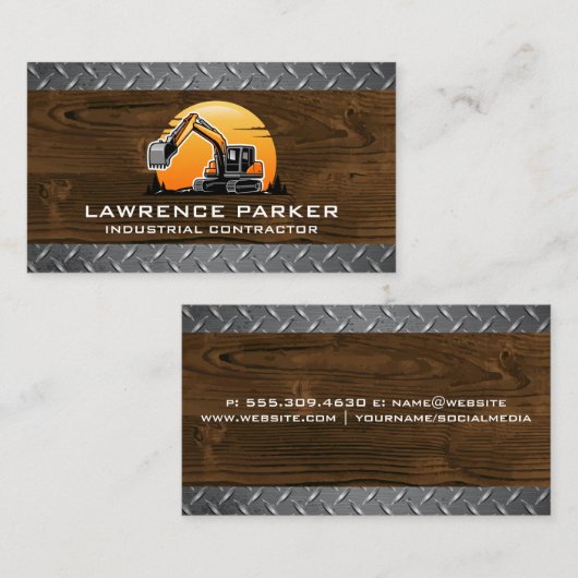 鉄鋼と木材 | 建築機器 名刺 (正面/裏面)