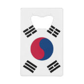 鉄鋼ボトルオープナー(韓国国旗) クレジットカード栓抜き (正面)