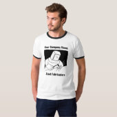鉄鋼加工業のカートゥーントシャツ Tシャツ (正面フル)