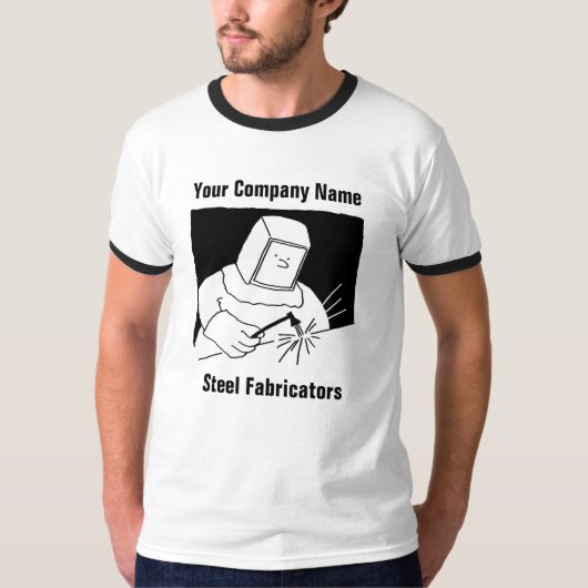 鉄鋼加工業のカートゥーントシャツ Tシャツ (正面)