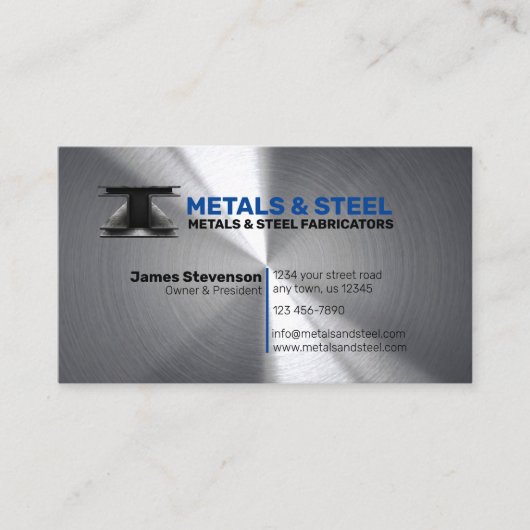 鉄鋼・金属製造 名刺 (正面)