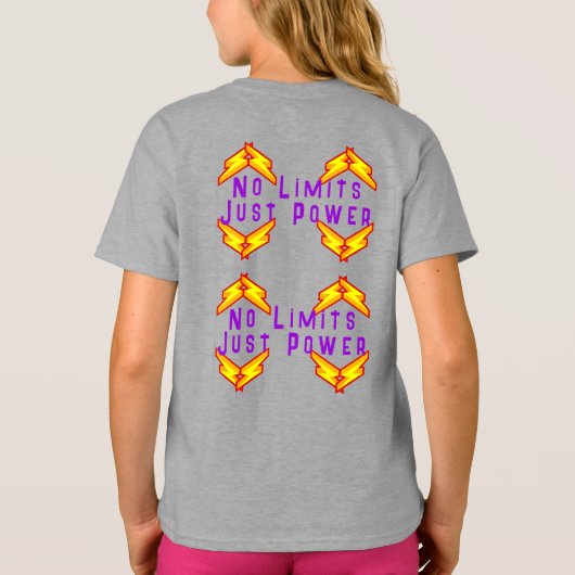 鉄鋼No limitsエネルギーおもしろい青年 Tシャツ (裏面)