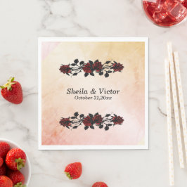 鉄門ゴシック色ローズゴシックオレンジ スタンダードランチョンナプキン