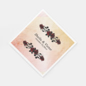 鉄門ゴシック色ローズゴシックオレンジ スタンダードランチョンナプキン (角)