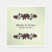 鉄門ゴシック色ローズゴシックグリーン スタンダードランチョンナプキン (正面)