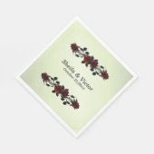 鉄門ゴシック色ローズゴシックグリーン スタンダードランチョンナプキン (角)