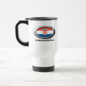 鉄骨フレームのクロアチアの旗 トラベルマグ (左)