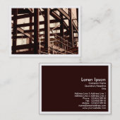 鉄骨フレームの建築、小型写真(縁どられる) 名刺 (正面/裏面)